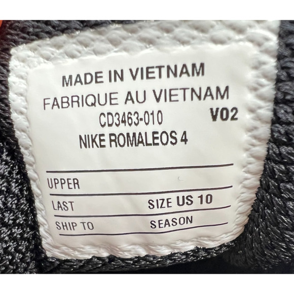 Nike Romaleos 4 Black White Men's Size 10 Weightlifting Training CD3463 010 - Picture 3 of 16